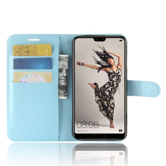 Huawei P20 Pro      Pu Wallet Case    [Lightblue]
