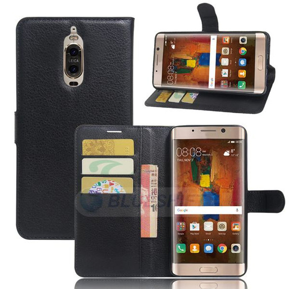Huawei Mate 9 Pro      Pu Wallet Case    [Black]
