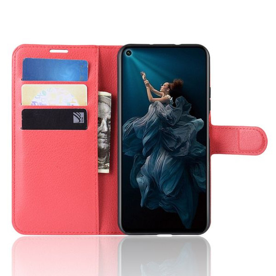 Huawei Nova 5T      Pu Wallet Case    [Red]