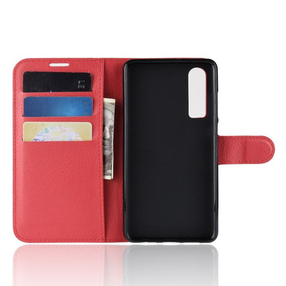 Huawei P30      Pu Wallet Case    [Red]