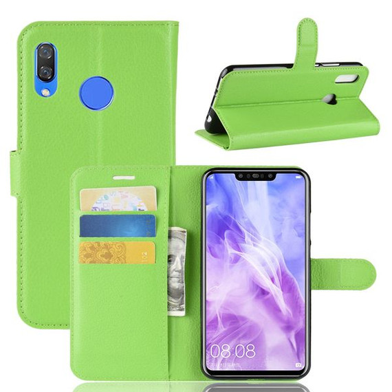 Huawei Nova 3      Pu Wallet Case    [Green]