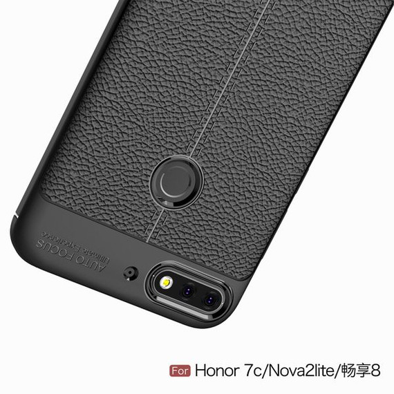 Huawei Nova 2 Lite      Leather Texture Case    Black