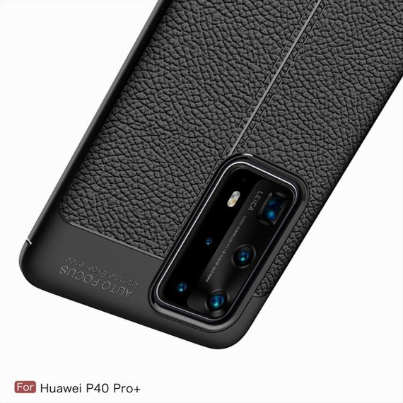 Huawei P40 Pro Plus      Leather Texture Case    Black