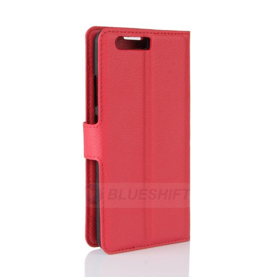 Huawei P10 Plus      Pu Wallet Case    [Red]