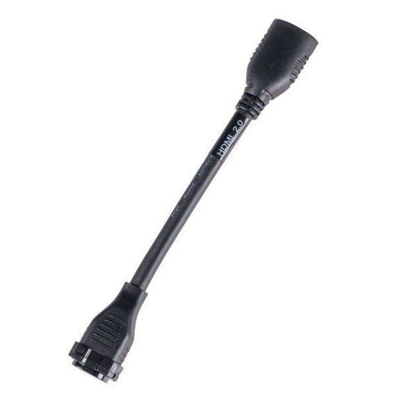 AMDEX 150mm HDMI Adapter Pigtail High-Speed With Ethernet Rated V2.1 Colour BLACK