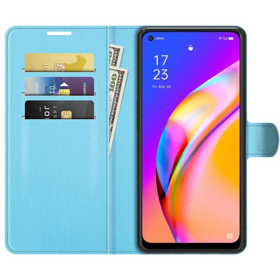 Oppo A94 5G      Pu Wallet Case    [Green]