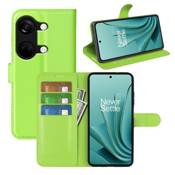 Oneplus Nord 3      Pu Wallet Case    [Green]