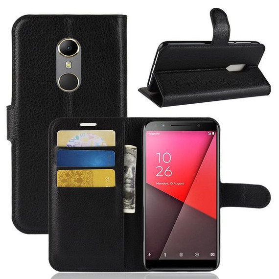 Vodafone Smart N9      Pu Wallet Case    [Black]