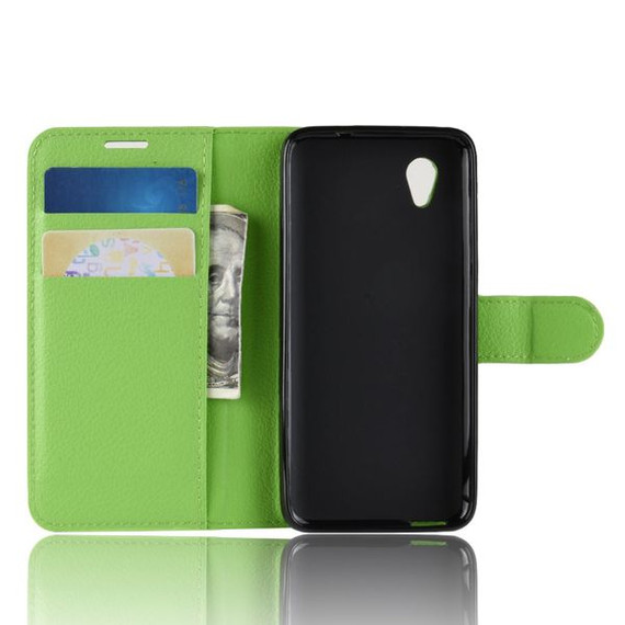 Vodafone Smart E9      Pu Wallet Case    [Green]