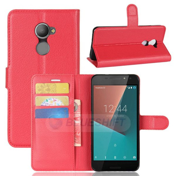 Vodafone Smart N8      Pu Wallet Case    [Red]