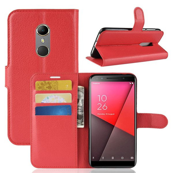 Vodafone Smart N9      Pu Wallet Case    [Red]