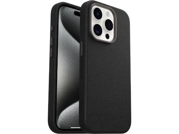 OtterBox Symmetry Cactus Leather - iPhone 15 Pro - Black OtterBox Symmetry Cactus Leather - iPhone 15 Pro - Black