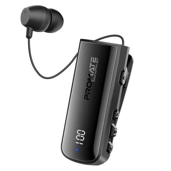 PROMATE Mono Bluetooth Earphone with HD Sound & Mic, IPX7 Waterproof, 22H Playtime, Noise Reduction - MONOFLIX-BT PROMATE Mono Bluetooth Earphone with HD Sound & Mic, IPX7 Waterproof, 22H Playtime, Noise Reduction - MONOFLIX-BT
