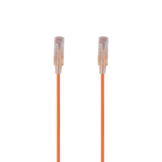 DYNAMIX 1.25m Cat6A 10G UTP Patch Lead, Orange, 30AWG, PoE Support, PLSO-C6-1.25