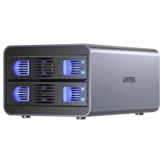 UNITEK 2-Bay External Hard Drive Enclosure. Supports both 2.5" & 3.5" SATA HDD, Max Capacity 40TB, Plug & Play, 40mm Silent Fan, Tool-Free Installation, 5Gbps Transfer.