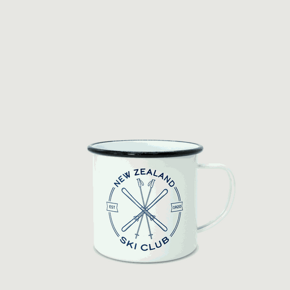 Moana Road Enamel Mug [ NZ Ski Club - 615a]