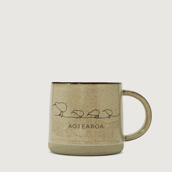 Moana Road Glazed Ceramic Mug - Kiwi [ Brown - 2726 ]