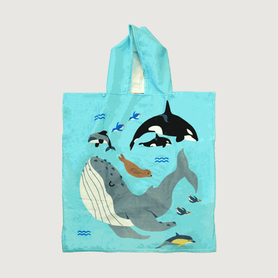 Moana Road Kids Towel Hoodie [ Under the Sea Age 5 - 7 - 5328]