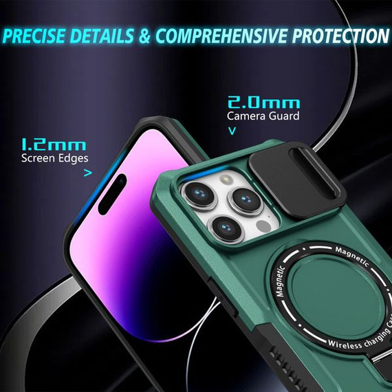 Apple iPhone 15 Pro Magsafe Sliding Cover Case Teal