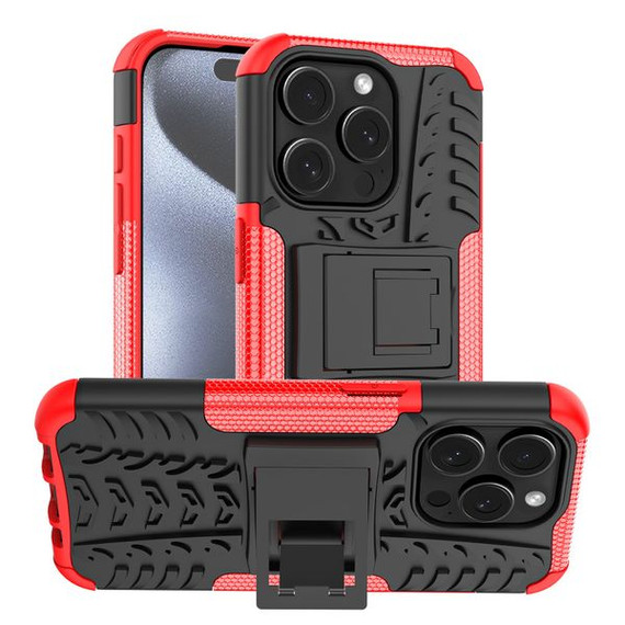 Apple iPhone 15 Pro Heavy Duty Case Red