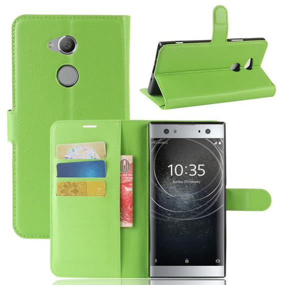 Sony Xperia Xa2 Ultra      PU Wallet Case    [Green]