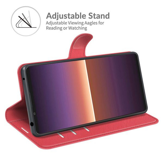 Sony Xperia 1 Iii      PU Wallet Case    [Red]