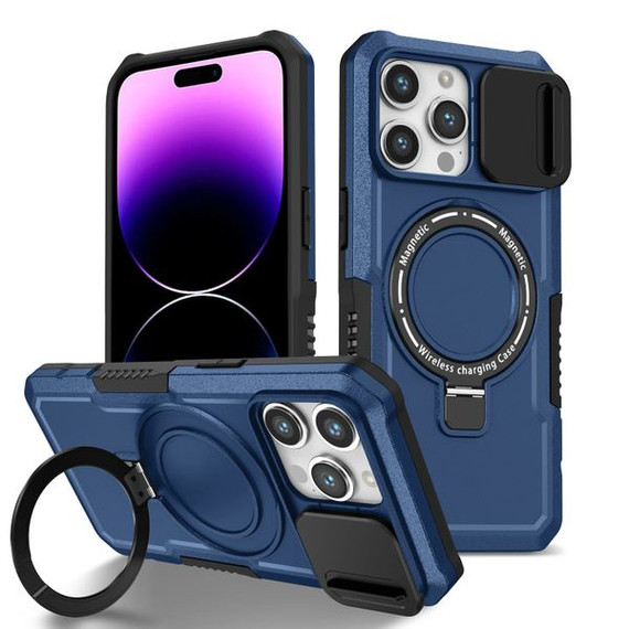 Apple iPhone 15 Pro Magsafe Sliding Cover Case Navy Apple iPhone 15 Pro Magsafe Sliding Cover Case Navy