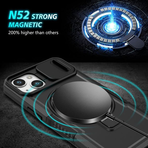 Apple iPhone 13 Magsafe Sliding Cover Case Black