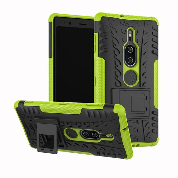 Sony Xperia XZ2 Premium      Heavy Duty Case    [Green]