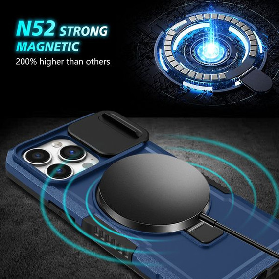 Apple iPhone 13 Pro Magsafe Sliding Cover Case Navy