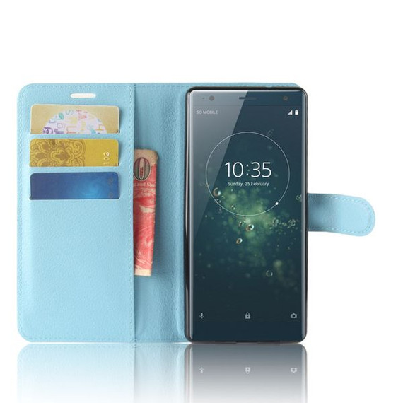 Sony Xperia XZ2      PU Wallet Case    [Lightblue]