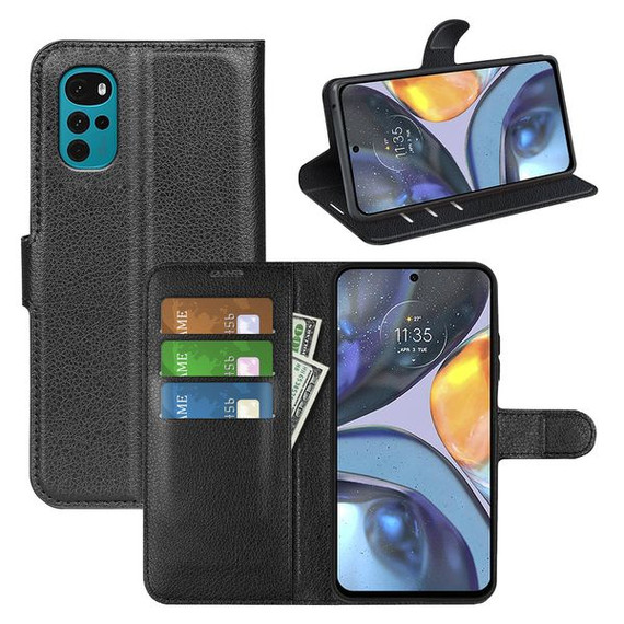 Motorola G22      Pu Wallet Case    [Black]