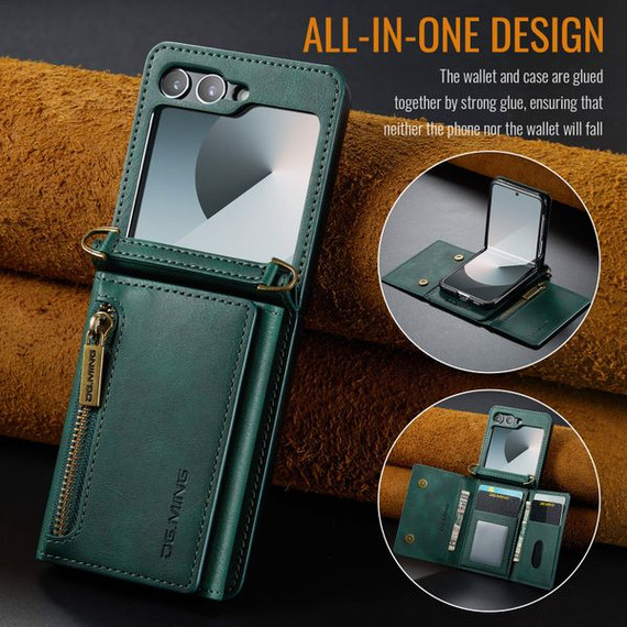 Samsung Galaxy Z Flip 6      Pu Wallet Case    [Green]