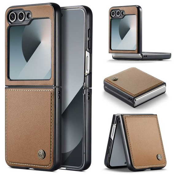 Samsung Galaxy Z Flip 6      Pu Wallet Case    [Brown]