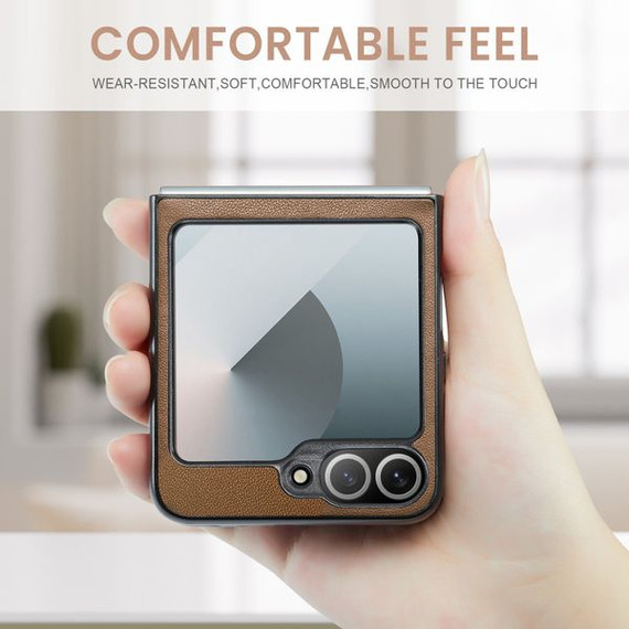 Samsung Galaxy Z Flip 6      Pu Wallet Case    [Brown]