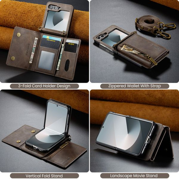 Samsung Galaxy Z Flip 6      Pu Wallet Case    [Coffee]