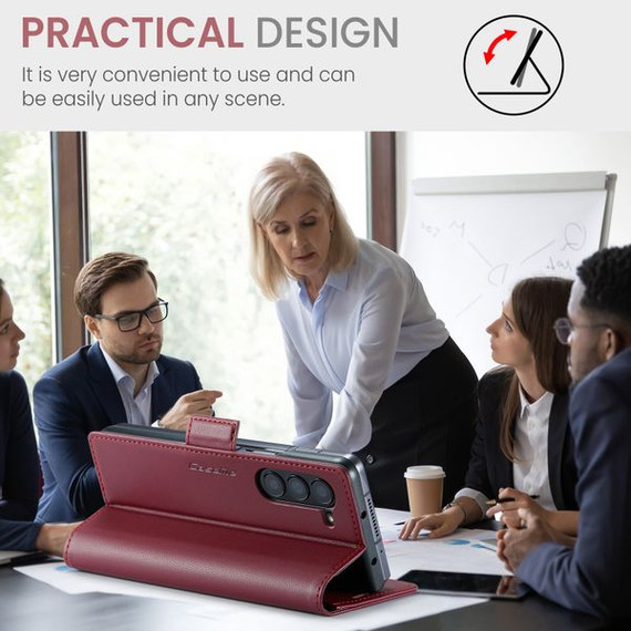 Samsung Galaxy Z Fold 6      Pu Wallet Case    [Maroon]