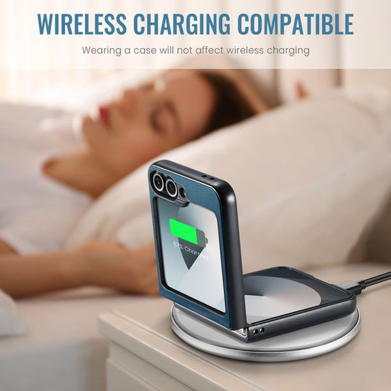 Samsung Galaxy Z Flip 6      Pu Wallet Case    [Navy]