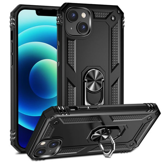Apple iPhone 15 Plus Military Armour Ring Case Black