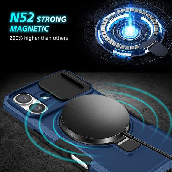 Apple iPhone 16      Magsafe Sliding Cover Case    [Navy]