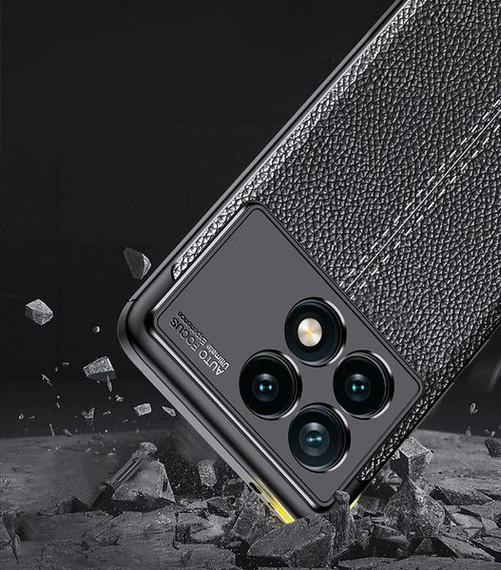 Xiaomi Poco F6 Pro      Leather Texture Case    [Black]