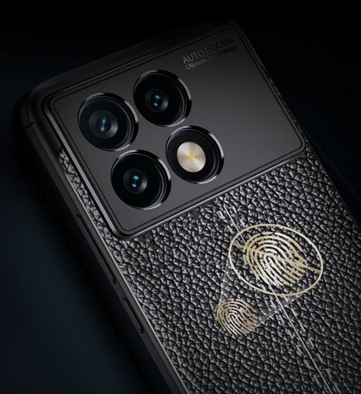 Xiaomi Poco F6 Pro      Leather Texture Case    [Black]