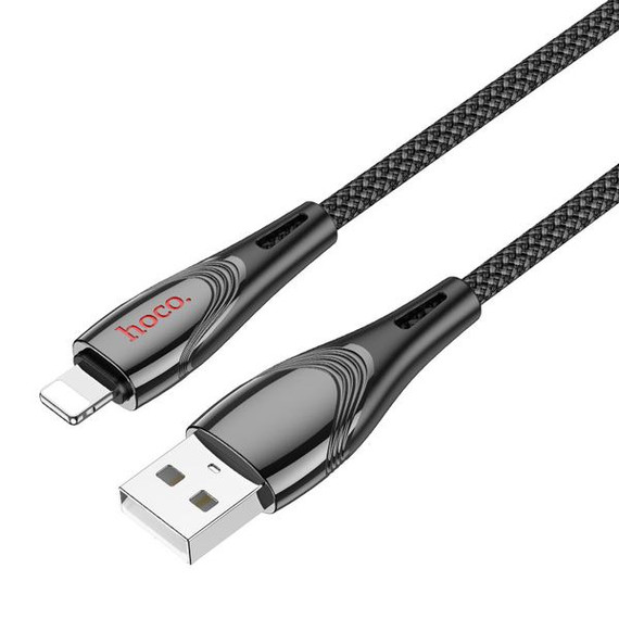 Hoco Nylon Braided Metallic USB Cable - Lightning (U133)