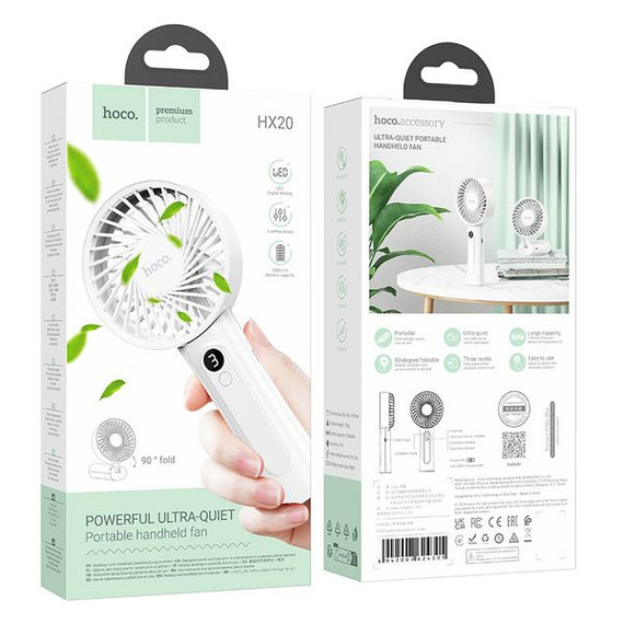 Hoco Portable Electric Fan w/ Handheld & Foldable (HX20)