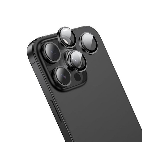 Hoco Premium Camera Lens Protector w/ Metallic Ring, CSG Anti Glare Lens (V14) [ iPhone 16 / 16 Plus]