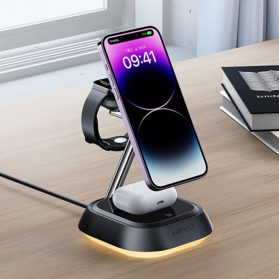 Acefast 20.5W Premium 3-in-1 Magnetic Wireless Charger w/ Stylish Ambient Light (E16)