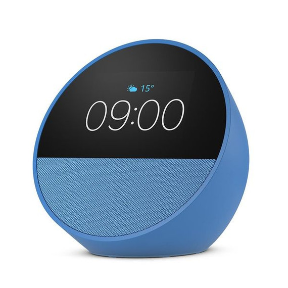 Amazon Echo Spot Smart Alarm Clock with Alexa (2024) [ Ocean Blue ]