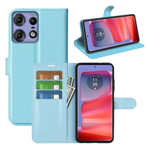 Moto Edge 50 Pro Pu Wallet Case [Lightblue]