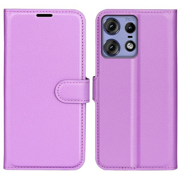 Moto Edge 50 Pro Pu Wallet Case [Purple]