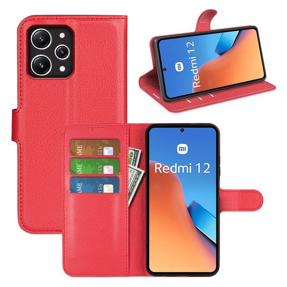 Xiaomi Redmi 12 5G Pu Wallet Case [Red]